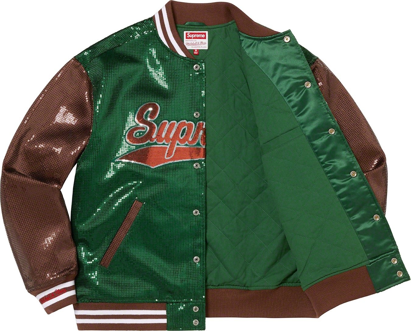Supreme®/Mitchell & Ness® Sequin Varsity Jacket view 2
